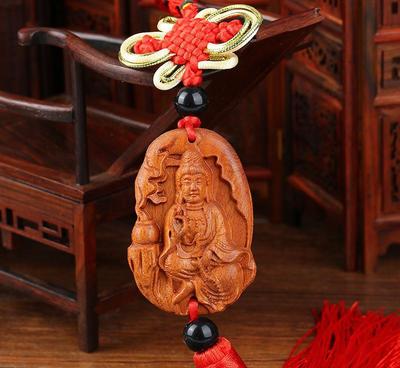 厂家直销·自然之道 花梨木观音车挂的艺术与守护